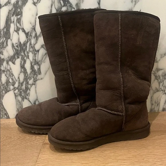 UGG Chocolate Brown Tall Boots - Picture 1 of 5